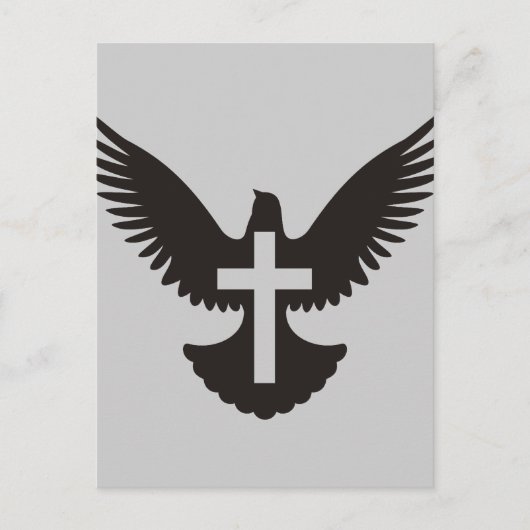 Carte Postale Dove avec croix (Devant)