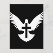 Carte Postale Dove avec croix (Devant)