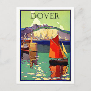 Carte Postale Dover, Angleterre, voilier, marine, vintage