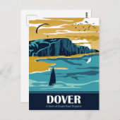 Carte Postale Dover en bleu (Devant / Derrière)