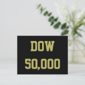 Carte Postale Dow 50 000 Stocks du marché (Debout devant)