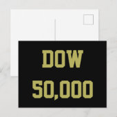 Carte Postale Dow 50 000 Stocks du marché (Devant / Derrière)