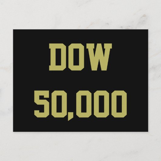 Carte Postale Dow 50 000 Stocks du marché (Devant)