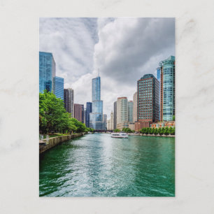 Carte postale Down Chicago River