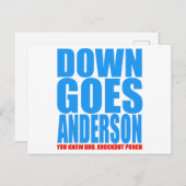 Carte Postale Down Goes Anderson (Devant / Derrière)