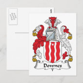 Carte Postale Downes Family Crest (Devant / Derrière)