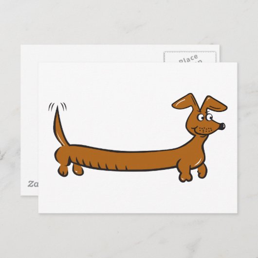 Carte Postale Doxie Dachshund (Devant / Derrière)