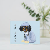 Carte Postale Doxie Docteur (Debout devant)