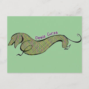 Carte Postale Doxie Gras