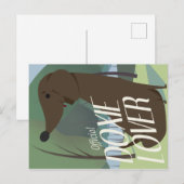 Carte Postale "Doxie Lover officiel" mignon dachshund (Devant / Derrière)