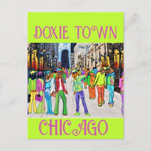 Carte Postale Doxie Town Chicago    (Devant)