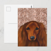 CARTE POSTALE DOXSCHUND ROUGE (Devant / Derrière)