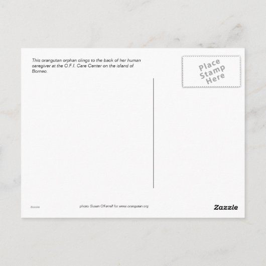 Carte Postale Dr Ann l'Orangutan (Dos)