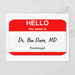 Carte Postale Dr Ben Dover, MD