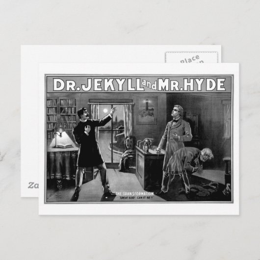 Carte Postale Dr Jekyll et M. Hyde (Devant / Derrière)