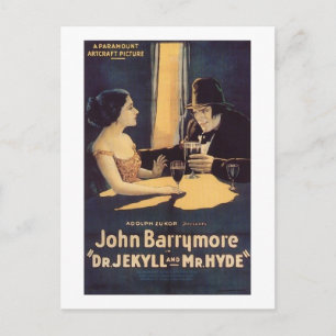 Carte Postale Dr Jekyll et M. Hyde Silent Horror Movie