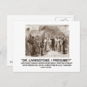 Carte Postale "Dr Livingstone, je présume" (Devant / Derrière)