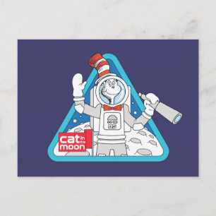 Carte Postale Dr Seuss   Cat in the Moon Outer Space Graphic