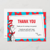 Carte Postale Dr. Seuss | Chat dans le Chapeau Remerciements d'a (Devant / Derrière)