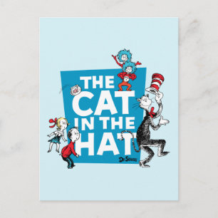 Carte Postale Dr Seuss   Chat dans le logo du Casquette - Caract
