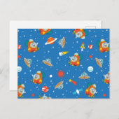 Carte Postale Dr Seuss | Chat dans le Motif spatial Casquette (Devant / Derrière)