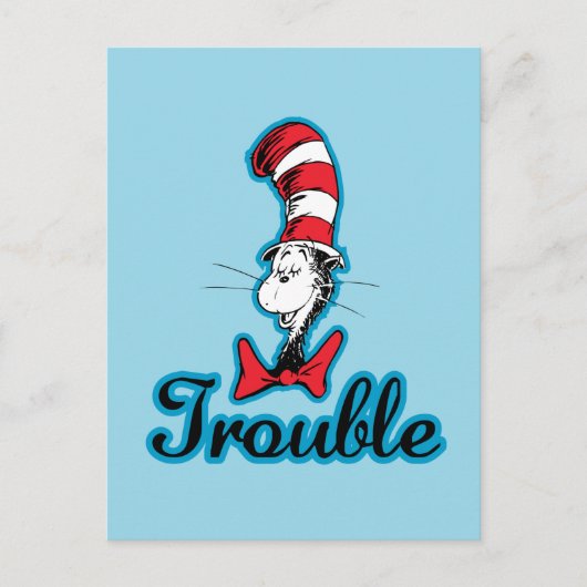 Carte Postale Dr Seuss | Chat dans le problème du Casquette (Devant)