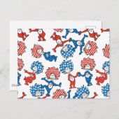 Carte Postale Dr. Seuss | Chose Une Chose Deux Motif Drapeau Amé (Devant / Derrière)
