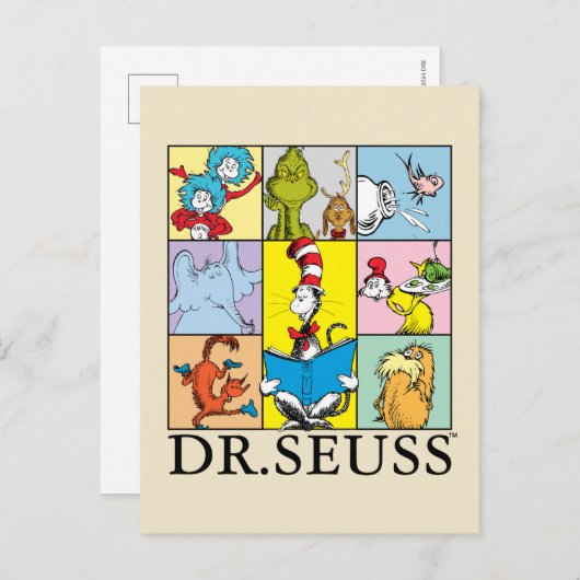 Carte Postale Dr Seuss | Graphique Histoires (Devant / Derrière)