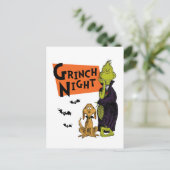 Carte Postale Dr Seuss | Hallowen Grinch Night Graphic (Debout devant)
