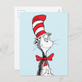 Carte Postale Dr. Seuss I Chat dans le Casquette debout haut (Devant / Derrière)