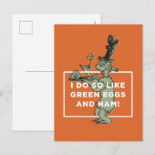 Carte Postale Dr Seuss | J'aime les oeufs verts et le jambon (Devant / Derrière)