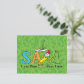 Carte Postale Dr. Seuss | Je suis Sam. Sam je suis. (Debout devant)