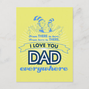 Carte Postale Dr Seuss   Je t'aime Papa partout