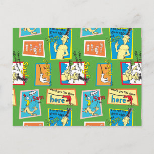 Carte Postale Dr. Seuss Les œufs verts au jambon citations d'his