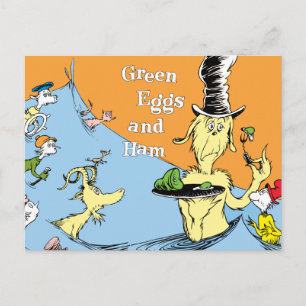 Carte Postale Dr. Seuss Les Œufs verts au jambon Scène de l'eau