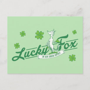 Carte Postale Dr Seuss Lucky Fox Dans Ses Chaussettes Irlandai