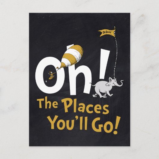 Carte Postale Dr. Seuss | Oh, les endroits que vous irez ! Rétro (Devant)