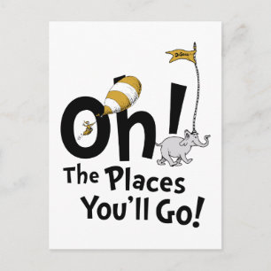 Carte Postale Dr. Seuss Oh, les endroits que vous irez ! Rétro