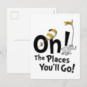 Carte Postale Dr. Seuss | Oh, les endroits que vous irez ! Rétro (Devant / Derrière)