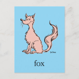 Carte Postale Dr. Seuss Renard Rose