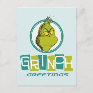 Carte Postale Dr Seuss   Salutations Grinch
