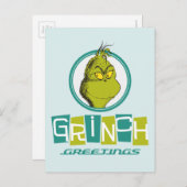 Carte Postale Dr. Seuss | Salutations Grinch (Devant / Derrière)