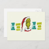 Carte Postale Dr Seuss | The Grinch - Ho Ho Ho (Devant / Derrière)
