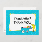 Carte Postale Dr. Seuss | Un poisson - Remerciements pour une Ba (Devant / Derrière)