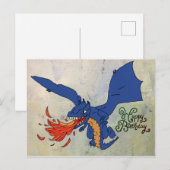 Carte Postale Drache Feuerspeier (Devant / Derrière)