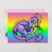 Carte postale "Draco" Bébé mignon Rainbow Dragon (Devant / Derrière)