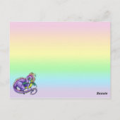 Carte postale "Draco" Bébé mignon Rainbow Dragon (Dos)