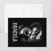 Carte Postale Dracula Portrait noir et blanc (Devant / Derrière)