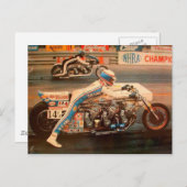 CARTE POSTALE DRAG RACING. (Devant / Derrière)