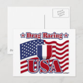 Carte Postale Drag Racing USA (Devant / Derrière)